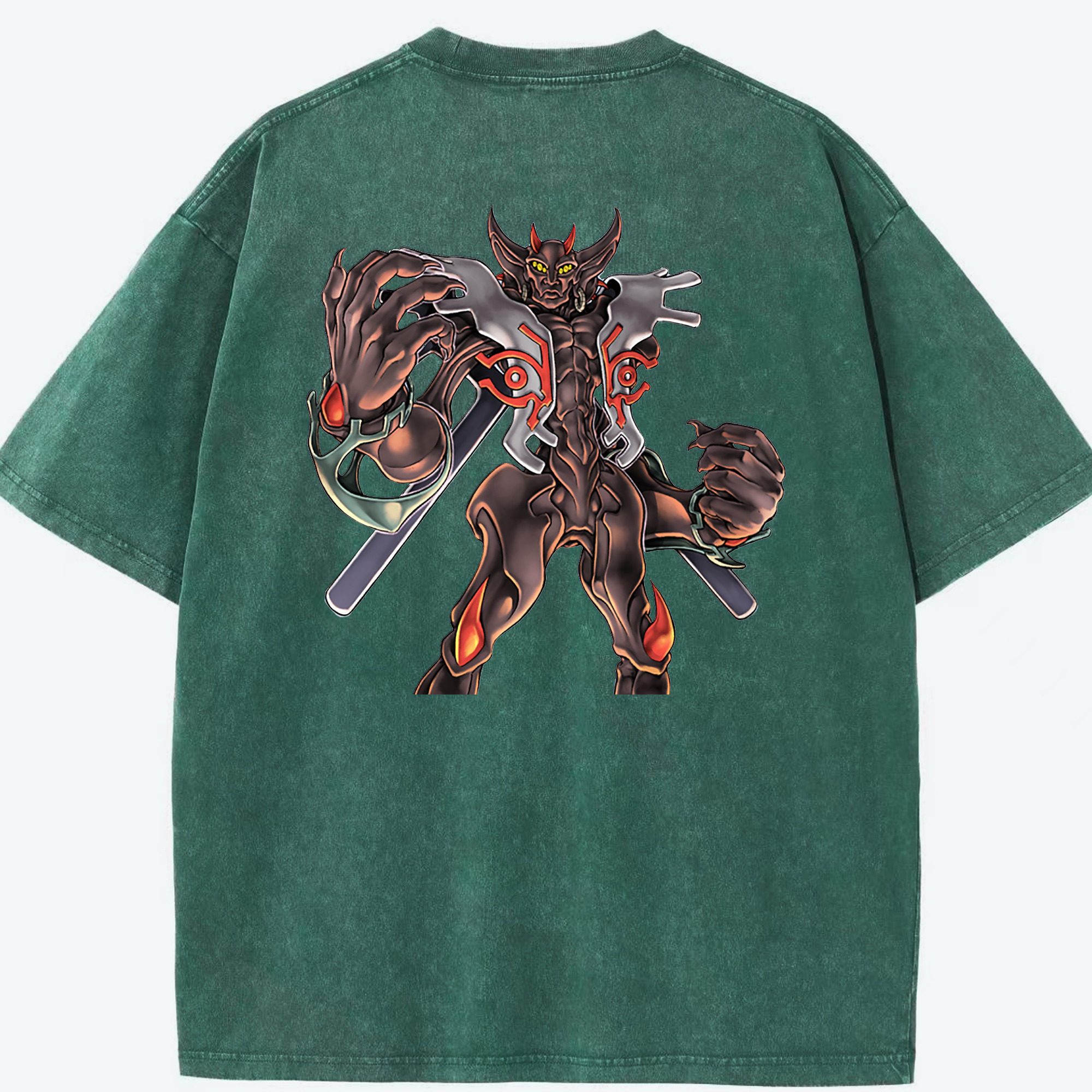 （画像用） 遊☆戯☆王 Yu-Gi-Oh! 綿100% ヴィンテージ風 半袖Tシャツ（背面プリント）